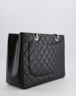 *AMAZING SHAPE* Chanel Grand Shopping Tote GST Bag in Black Caviar Leather with Silver Hardware