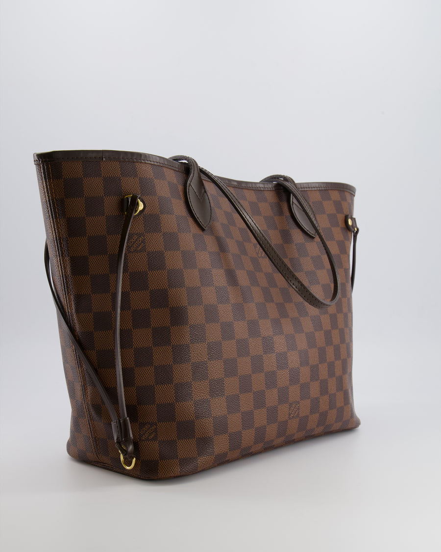 Louis Vuitton Brown Neverfull MM Tote Bag in Damier Canvas with Gold Hardware RRP £1430