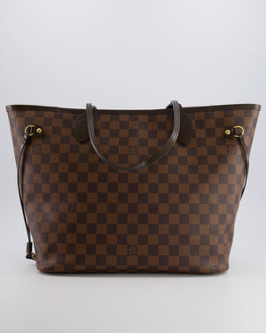 Louis Vuitton Brown Neverfull MM Tote Bag in Damier Canvas with Gold Hardware RRP £1430