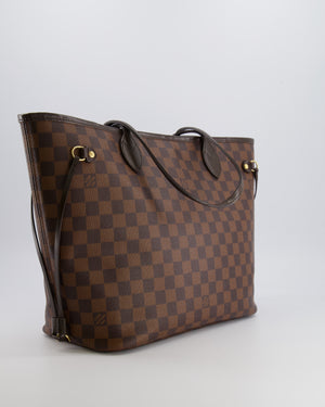 Louis Vuitton Brown Neverfull MM Tote Bag in Damier Canvas with Gold Hardware RRP £1430