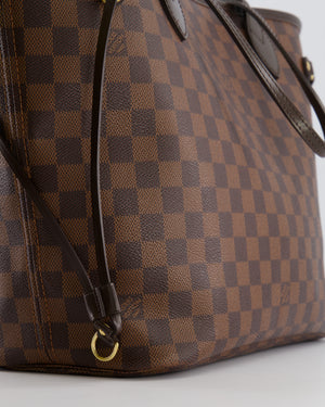 Louis Vuitton Brown Neverfull MM Tote Bag in Damier Canvas with Gold Hardware RRP £1430