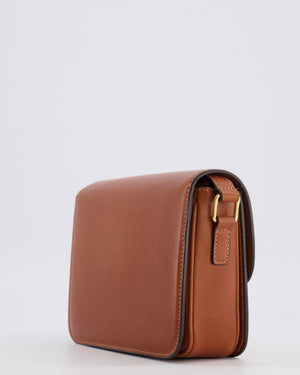 Celine Brown Calfskin Leather Teen Triomphe Bag with Gold Hardware RRP £3150