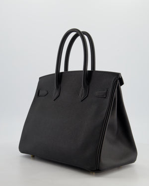 *HOT* Hermès Birkin 30 Retourne Bag in Noir Epsom Leather with Gold Hardware