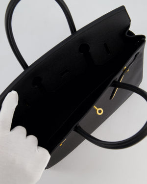 *HOT* Hermès Birkin 30 Retourne Bag in Noir Epsom Leather with Gold Hardware