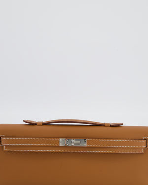 *HOT & RARE* Hermès Kelly Cut Bag in Gold Swift Leather with Palladium Hardware