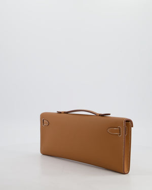 *HOT & RARE* Hermès Kelly Cut Bag in Gold Swift Leather with Palladium Hardware