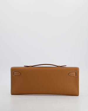 *HOT & RARE* Hermès Kelly Cut Bag in Gold Swift Leather with Palladium Hardware