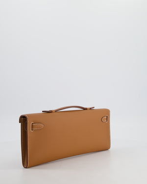 *HOT & RARE* Hermès Kelly Cut Bag in Gold Swift Leather with Palladium Hardware