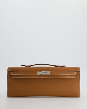 *HOT & RARE* Hermès Kelly Cut Bag in Gold Swift Leather with Palladium Hardware