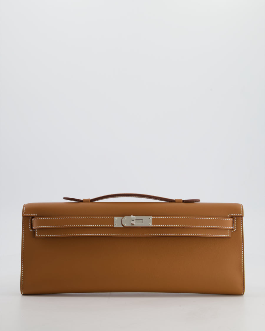 *HOT & RARE* Hermès Kelly Cut Bag in Gold Swift Leather with Palladium Hardware