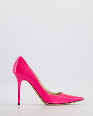 Jimmy Choo Hot Pink Patent Leather Stiletto Pumps Size EU 37