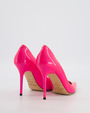Jimmy Choo Hot Pink Patent Leather Stiletto Pumps Size EU 37