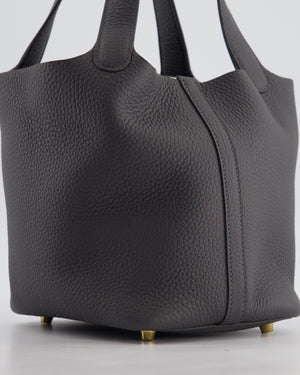 Hermès Picotin Lock 18 Bag in Ardoise Clemence Leather with Permabrass Hardware