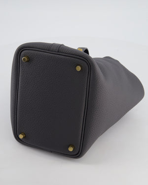 Hermès Picotin Lock 18 Bag in Ardoise Clemence Leather with Permabrass Hardware