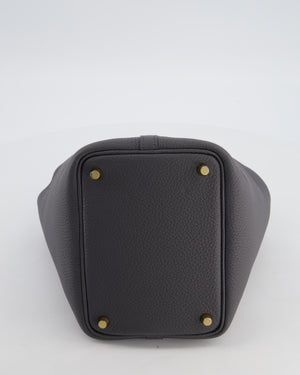 Hermès Picotin Lock 18 Bag in Ardoise Clemence Leather with Permabrass Hardware