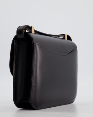 *SUPER RARE* Hermès Constance III Miroir 24 Bag in Noir Box Leather with Rose Gold Hardware