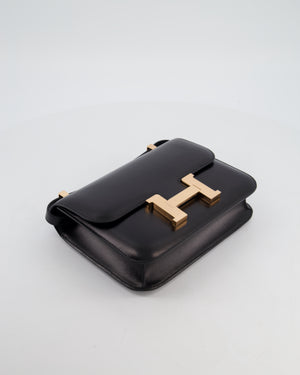 *SUPER RARE* Hermès Constance III Miroir 24 Bag in Noir Box Leather with Rose Gold Hardware