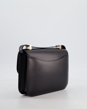 *SUPER RARE* Hermès Constance III Miroir 24 Bag in Noir Box Leather with Rose Gold Hardware