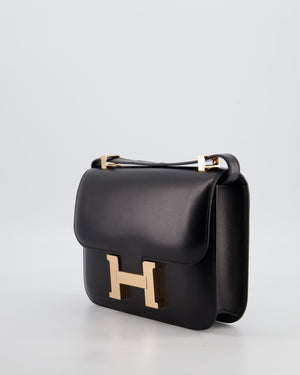 *SUPER RARE* Hermès Constance III Miroir 24 Bag in Noir Box Leather with Rose Gold Hardware
