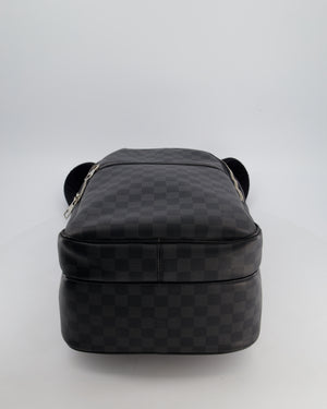 Louis Vuitton Grey Michael Backpack in Damier Graphite Canvas with Silver Hardware