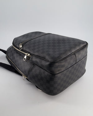 Louis Vuitton Grey Michael Backpack in Damier Graphite Canvas with Silver Hardware