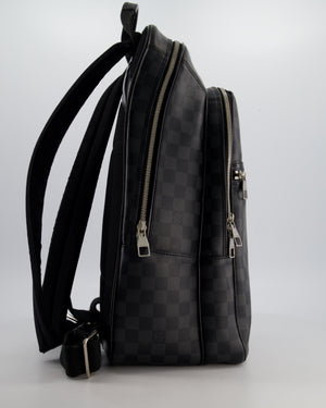Louis Vuitton Grey Michael Backpack in Damier Graphite Canvas with Silver Hardware