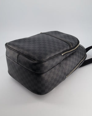 Louis Vuitton Grey Michael Backpack in Damier Graphite Canvas with Silver Hardware
