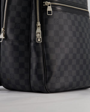 Louis Vuitton Grey Michael Backpack in Damier Graphite Canvas with Silver Hardware