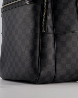 Louis Vuitton Grey Michael Backpack in Damier Graphite Canvas with Silver Hardware