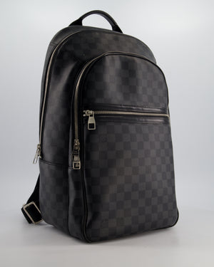 Louis Vuitton Grey Michael Backpack in Damier Graphite Canvas with Silver Hardware
