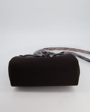 *HOT & RARE* Hermès Herbag 31 Zip Bag in Ebene Toile Militaire Canvas, Ebene Vache Hunter Leather with Palladium Hardware