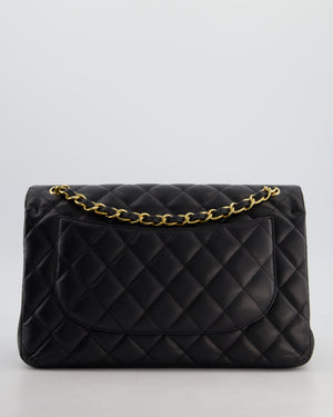 Chanel Black Jumbo Classic Double Flap Bag in Caviar Leather with Gold Hardware