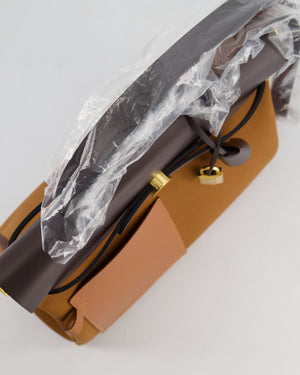 *SUPER HOT* Hermès Herbag 31 Zip Pocket Cargo Bag in Fauve Toile Militaire Canvas, Ebene Vache Hunter Leather with Gold Hardware