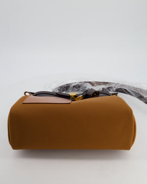 *SUPER HOT* Hermès Herbag 31 Zip Pocket Cargo Bag in Fauve Toile Militaire Canvas, Ebene Vache Hunter Leather with Gold Hardware
