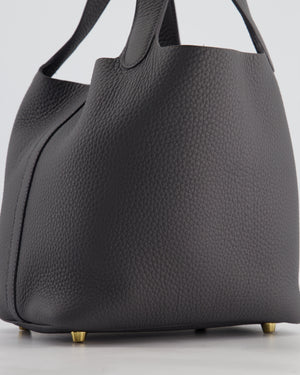 Hermès Picotin Lock 18 Bag in Ardoise Clemence Leather with Permabrass Hardware