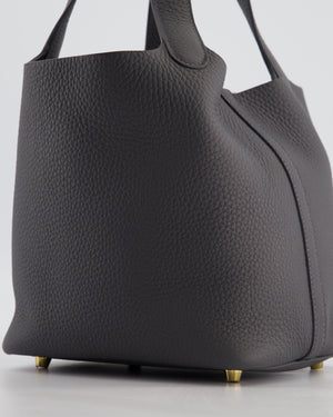 Hermès Picotin Lock 18 Bag in Ardoise Clemence Leather with Permabrass Hardware