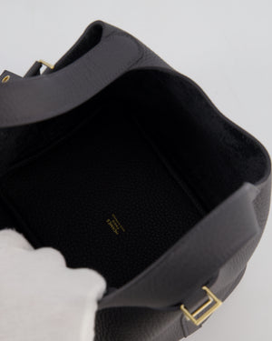 Hermès Picotin Lock 18 Bag in Ardoise Clemence Leather with Permabrass Hardware