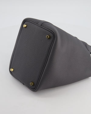 Hermès Picotin Lock 18 Bag in Ardoise Clemence Leather with Permabrass Hardware