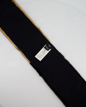 Fendi Brown and Black Gradient Mink Fur Logo Scarf RRP £2,150
