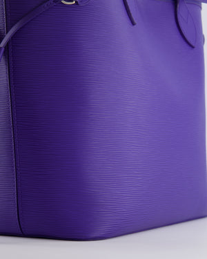 Louis Vuitton Purple Epi Leather Neverfull MM Tote Bag with Silver Hardware RRP £1,830