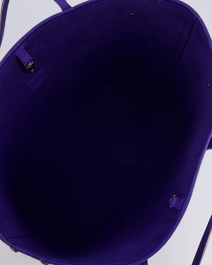 Louis Vuitton Purple Epi Leather Neverfull MM Tote Bag with Silver Hardware RRP £1,830