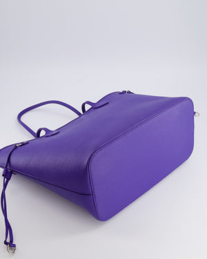 Louis Vuitton Purple Epi Leather Neverfull MM Tote Bag with Silver Hardware RRP £1,830