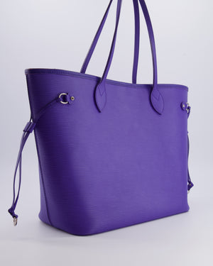 Louis Vuitton Purple Epi Leather Neverfull MM Tote Bag with Silver Hardware RRP £1,830