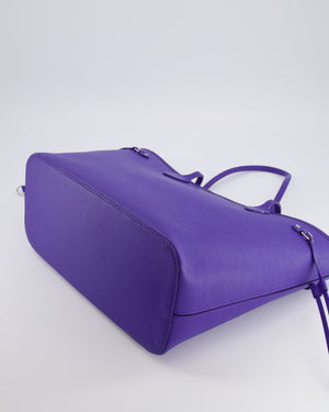 Louis Vuitton Purple Epi Leather Neverfull MM Tote Bag with Silver Hardware RRP £1,830