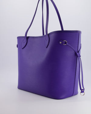 Louis Vuitton Purple Epi Leather Neverfull MM Tote Bag with Silver Hardware RRP £1,830
