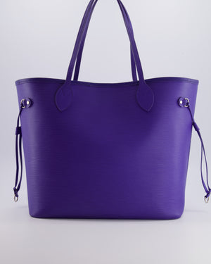 Louis Vuitton Purple Epi Leather Neverfull MM Tote Bag with Silver Hardware RRP £1,830