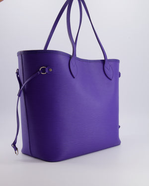 Louis Vuitton Purple Epi Leather Neverfull MM Tote Bag with Silver Hardware RRP £1,830