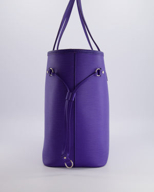 Louis Vuitton Purple Epi Leather Neverfull MM Tote Bag with Silver Hardware RRP £1,830