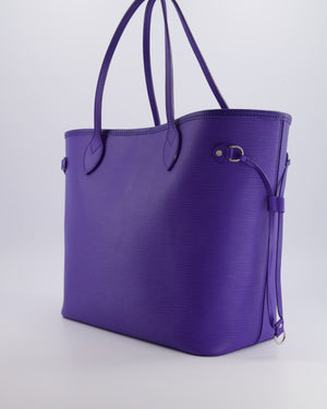 Louis Vuitton Purple Epi Leather Neverfull MM Tote Bag with Silver Hardware RRP £1,830