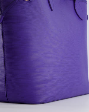 Louis Vuitton Purple Epi Leather Neverfull MM Tote Bag with Silver Hardware RRP £1,830